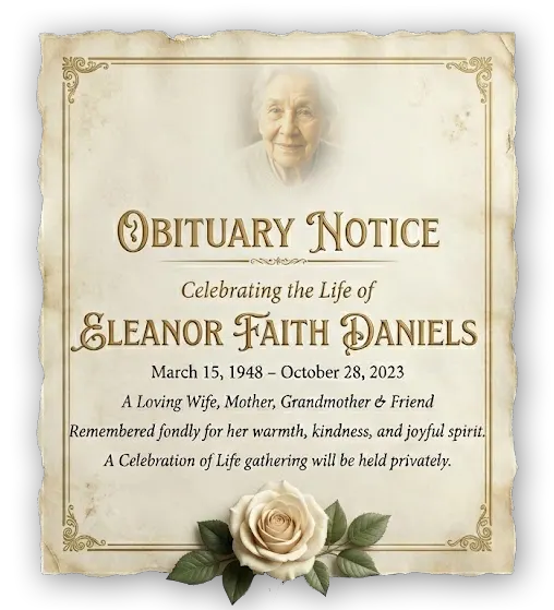 Create an Obituary
